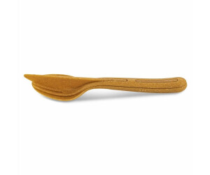 Koziol KLIKK Besteck-Set – 3-teilig (Messer, Gabel, Löffel), Naturkoralle | Kompakt, Zusammensteckbar, Spülmaschinengeeignet