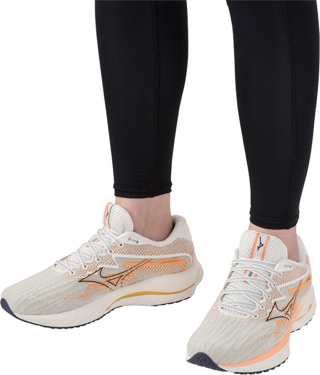Mizuno Wave Rider 27 Women snow white nightshadow blue coral reef au meilleur prix sur idealo