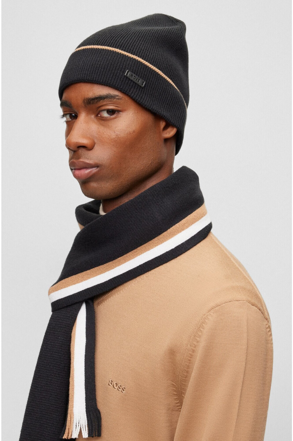 Hugo Boss Set aus Mütze und Schal Morbido_SET 50497982 black
