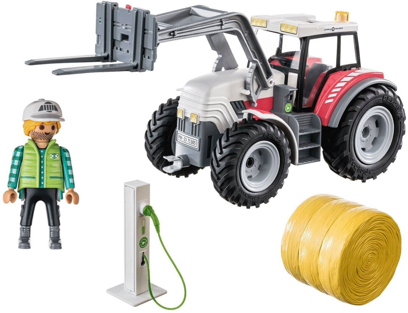 Tractor con store remolque playmobil