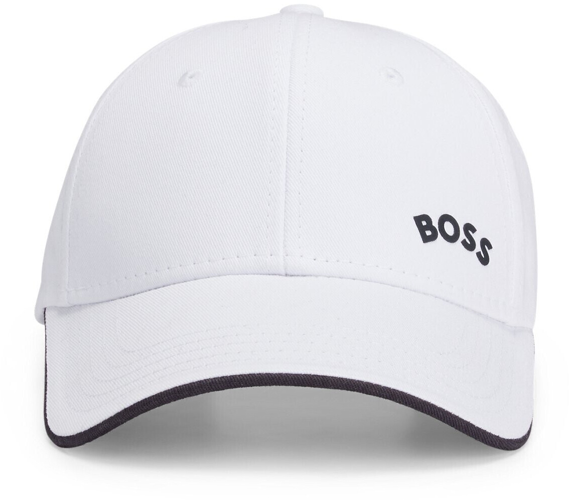 Logo bei Cap mit Boss Preisvergleich 50492741 Cap-Bold-Curved geschwungenem - Hugo Baumwoll-Twill | ONESI Weiß 19,05 € ab aus Style
