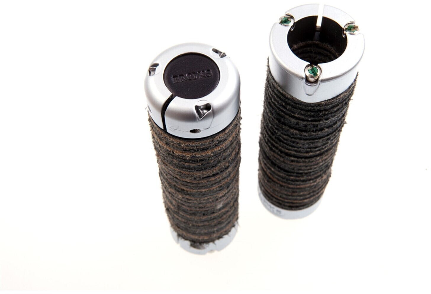Brooks England Plump Leather Grips 130/130 mm Standard black