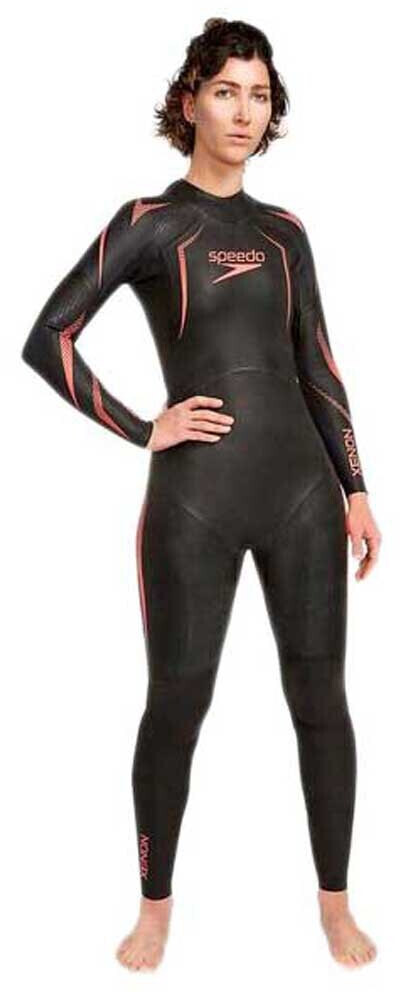 Speedo Xenon Woman Long Sleeve Trisuit Women Soa21104 Bkpu Orange Ab