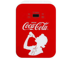 CUBES Coca-Cola MINI I Mini-Kühlschrank mit hochwertigem Glasdruck I LCD  Display mit Touch-Panel I mit 2 Anschlüssen 12V/220V : :  Elektro-Großgeräte