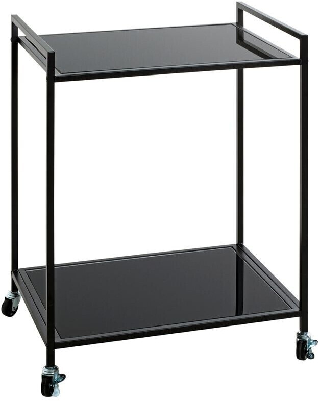 HAKU Side table on wheels, black 50 cm x 36 cm x 69 cm- 24597