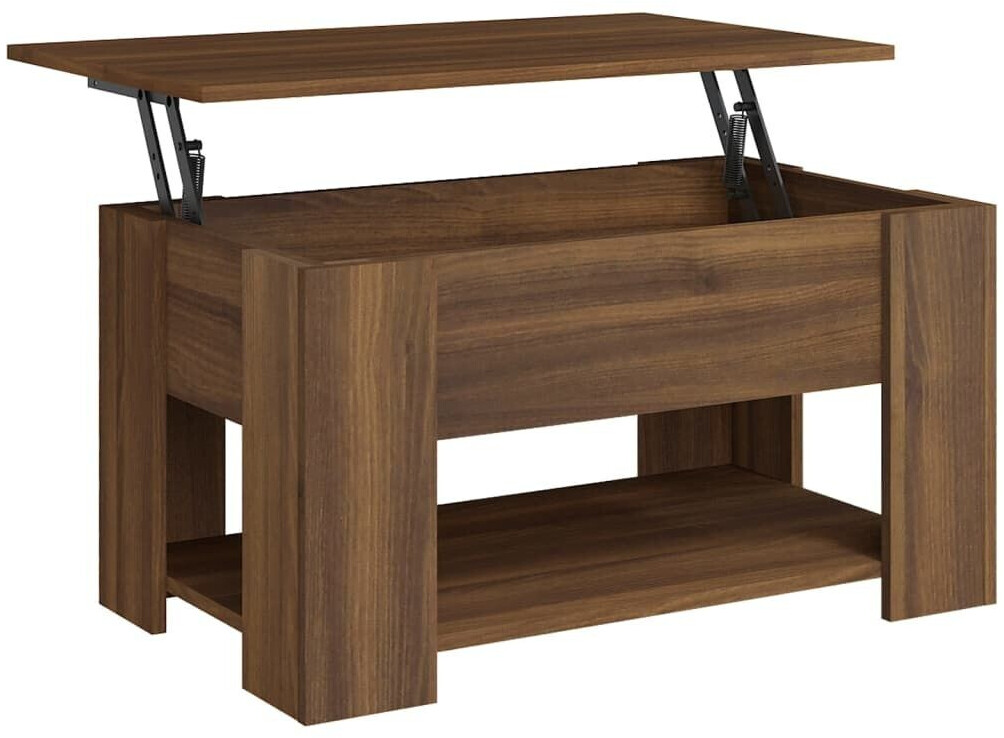 Photos - Coffee Table VidaXL  brown oak look 79x49x41 cm engineered wood 