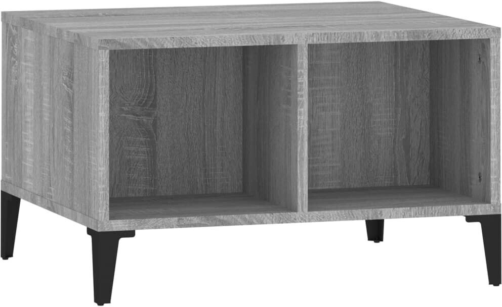 vidaXL Coffee table Gray Sonoma 60x50x36.5 cm Engineered wood