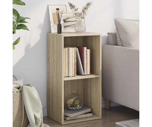 vidaXL Bücherregal 2 Fächer Sonoma-Eiche 40x30x76,5 cm Holzwerkstoff