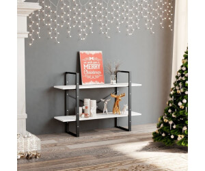 vidaXL Bücherregal 2 Fächer Weiß 100x30x70 cm Holzwerkstoff