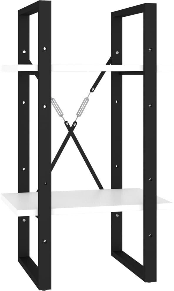 vidaXL Bücherregal 2 Fächer Weiß 40x30x70 cm Holzwerkstoff