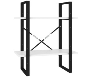 vidaXL Bücherregal 2 Fächer Weiß 60x30x70 cm Holzwerkstoff