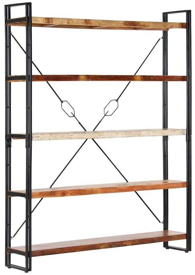 vidaXL Bücherregal 5 Fächer 140x30x180 cm Altholz Massiv
