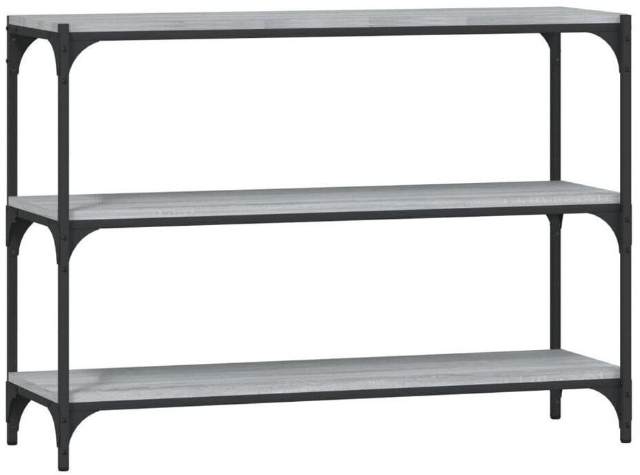 vidaXL Bücherregal Grau Sonoma 100x33x70,5 cm Holzwerkstoff und Stahl