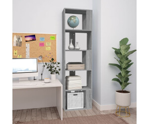 vidaXL Bücherregal Grau Sonoma 45x24x160 cm Holzwerkstoff