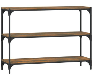 vidaXL Bücherregal Räuchereiche 100x33x70,5 cm Holzwerkstoff und Stahl