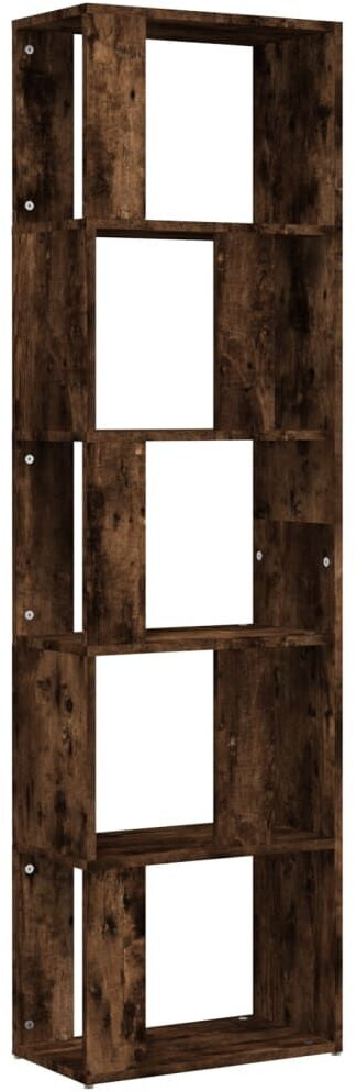 vidaXL Bücherregal Räuchereiche 45x24x160 cm Holzwerkstoff