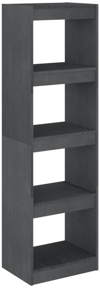 vidaXL Bücherregal Raumteiler Grau 40x30x135,5 cm Massivholz Kiefer