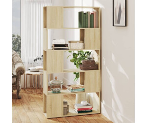 vidaXL Bücherregal Raumteiler Sonoma-Eiche 80x24x155 cm Holzwerkstoff