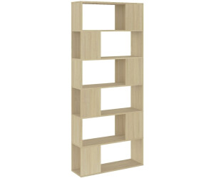 vidaXL Bücherregal Raumteiler Sonoma-Eiche 80x24x186 cm Holzwerkstoff