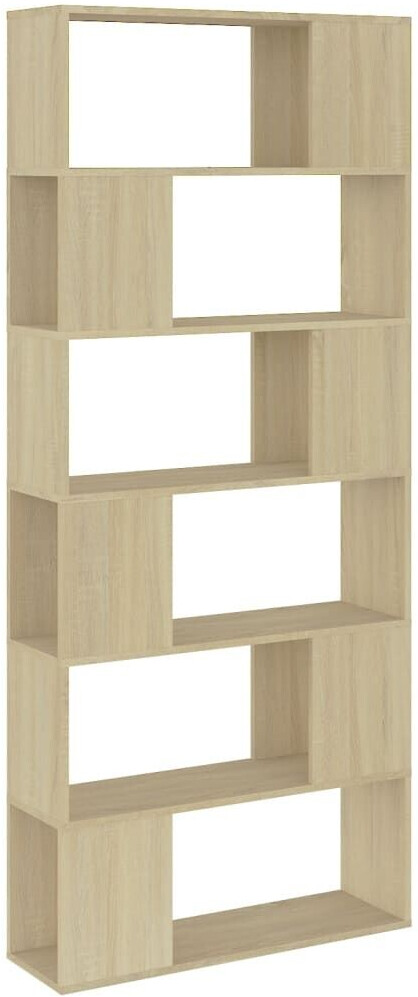 vidaXL Bücherregal Raumteiler Sonoma-Eiche 80x24x186 cm Holzwerkstoff
