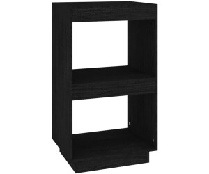 vidaXL Bücherregal Schwarz 40x35x71 cm Massivholz Kiefer