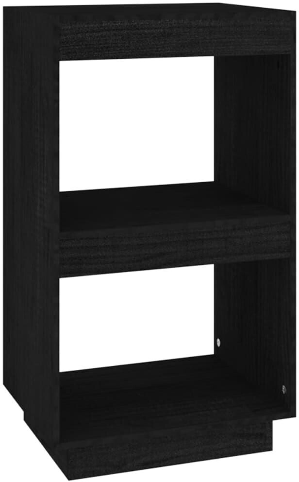 vidaXL Bücherregal Schwarz 40x35x71 cm Massivholz Kiefer