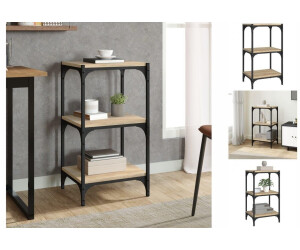 vidaXL Bücherregal Sonoma-Eiche 40x33x70,5 cm Holzwerkstoff und Stahl