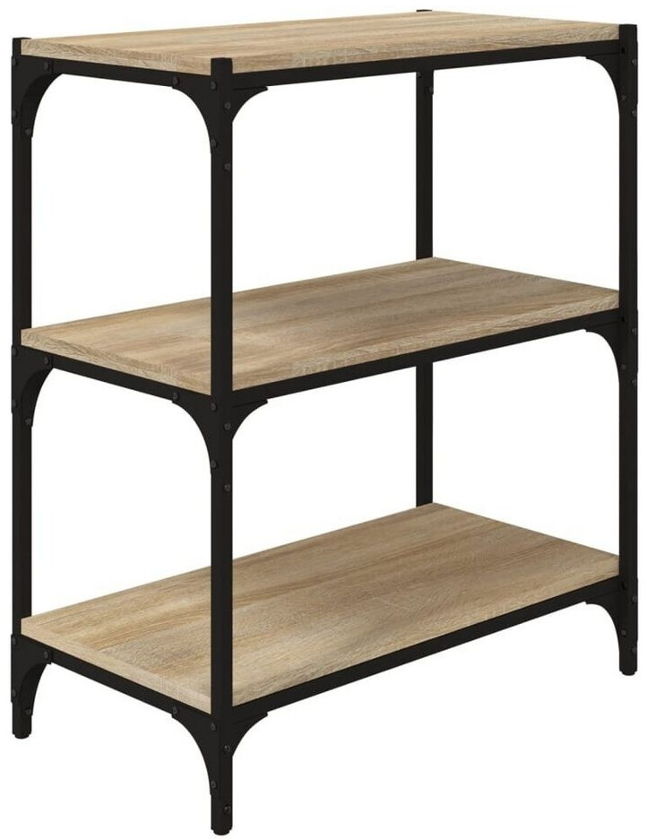 vidaXL Bücherregal Sonoma-Eiche 60x33x70,5 cm Holzwerkstoff und Stahl