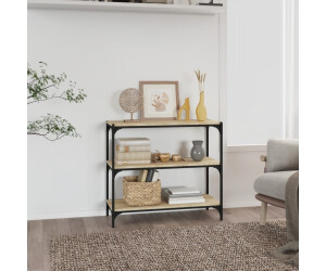 vidaXL Bücherregal Sonoma-Eiche 80x33x70,5 cm Holzwerkstoff und Stahl