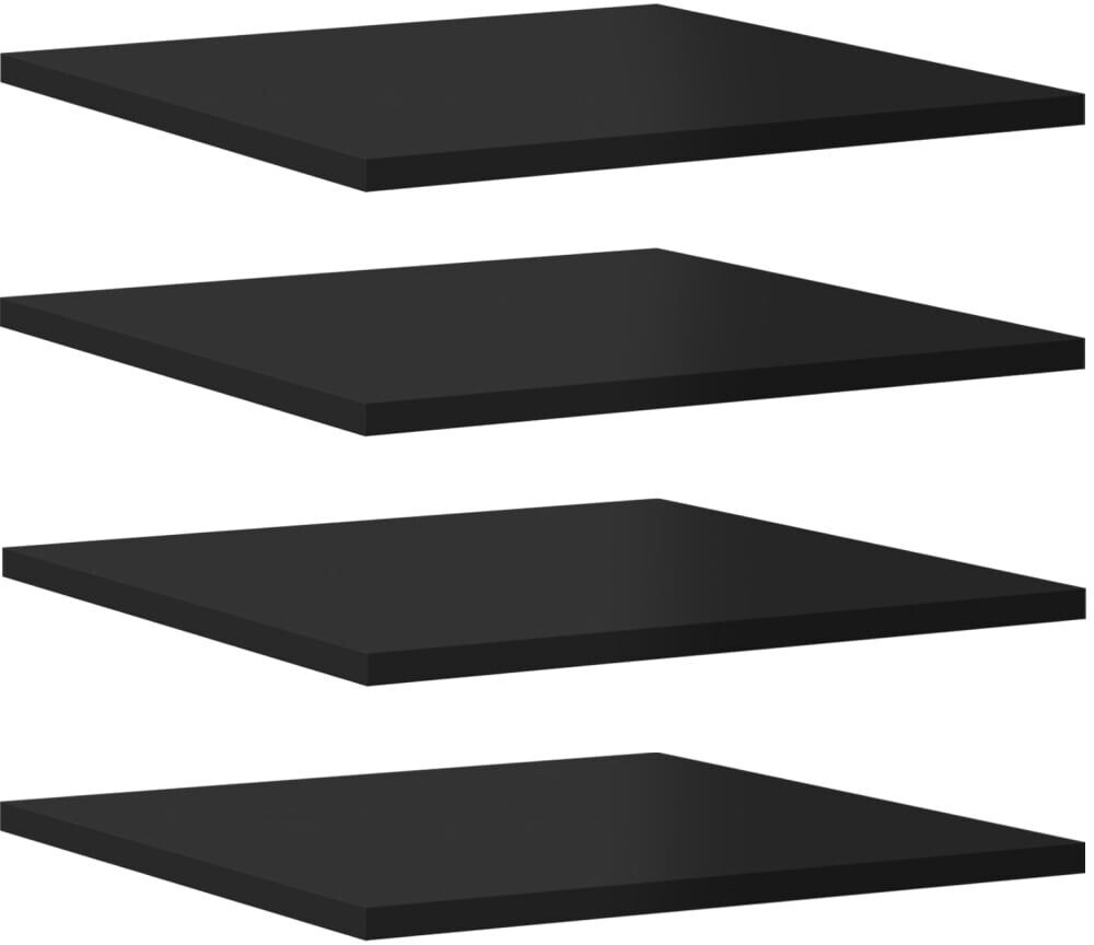 vidaXL Bücherregal-Bretter 8 Stk. Hochglanz-Schwarz 40x40x1,5 cm