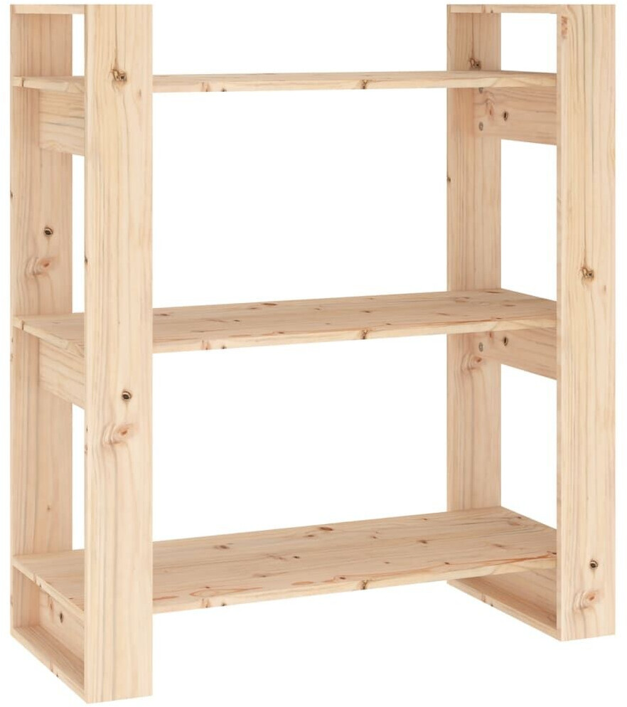 vidaXL Bücherregal/Raumteiler 80x35x91 cm Massivholz Kiefer