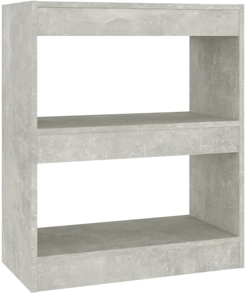 vidaXL Bücherregal/Raumteiler Betongrau 60x30x72 cm