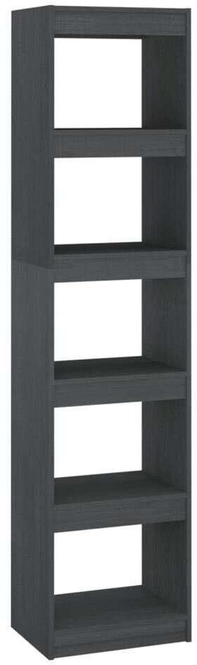 vidaXL Bücherregal/Raumteiler Grau 40x30x167,5 cm Massivholz Kiefer