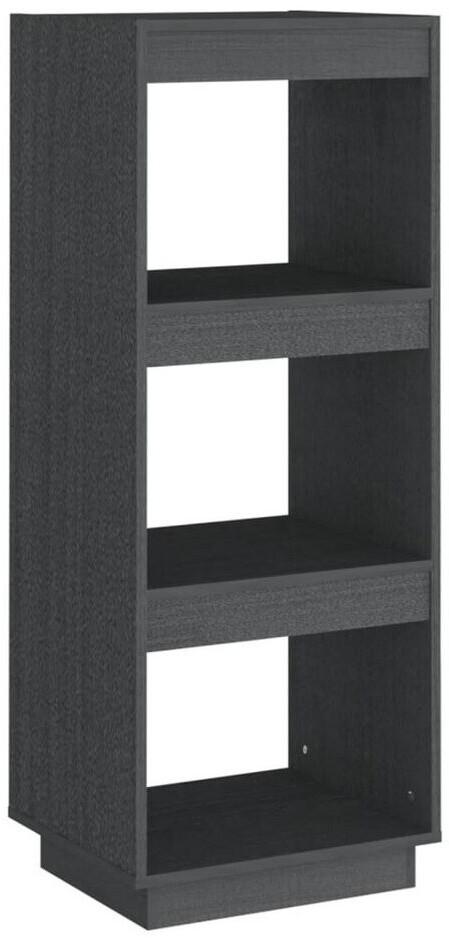vidaXL Bücherregal/Raumteiler Grau 40x35x103 cm Massivholz Kiefer