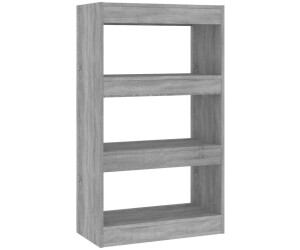 vidaXL Bücherregal/Raumteiler Grau Sonoma 60x30x103 cm Holzwerkstoff
