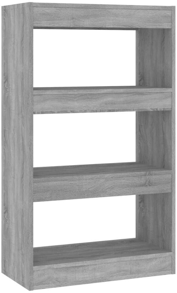 vidaXL Bücherregal/Raumteiler Grau Sonoma 60x30x103 cm Holzwerkstoff