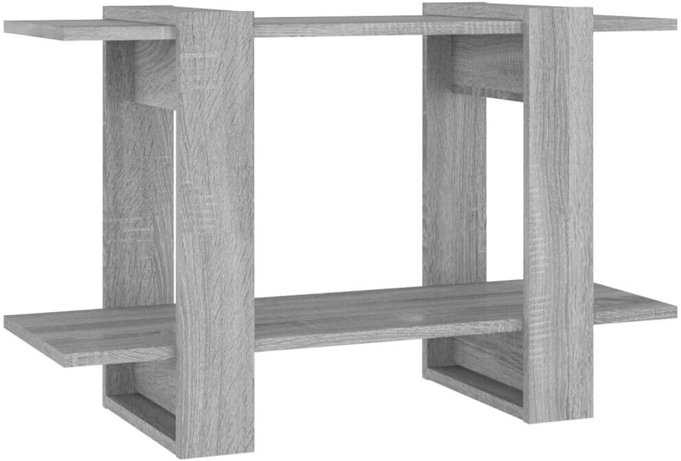 vidaXL Bücherregal/Raumteiler Grau Sonoma 80x30x51 cm