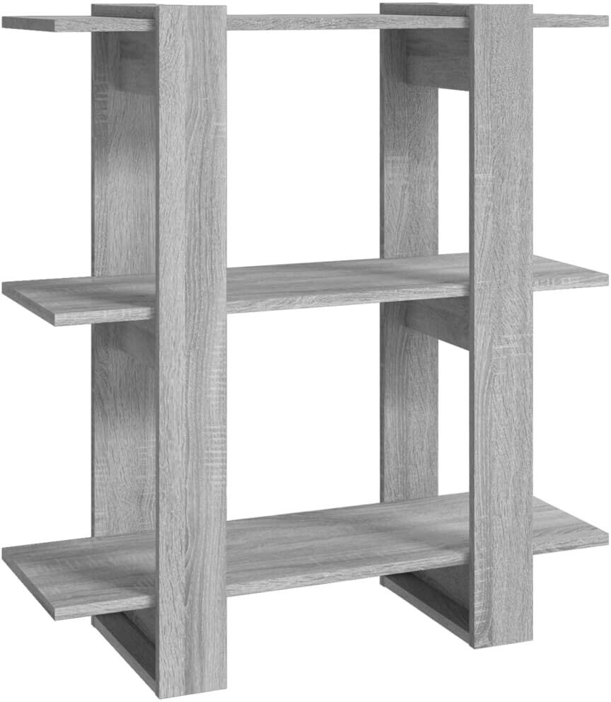 vidaXL Bücherregal/Raumteiler Grau Sonoma 80x30x87 cm