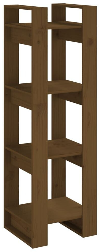 vidaXL Bücherregal/Raumteiler Honigbraun 41x35x125cm Massivholz Kiefer
