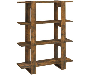 vidaXL Bücherregal/Raumteiler Räuchereiche 100×30×123,5 cm
