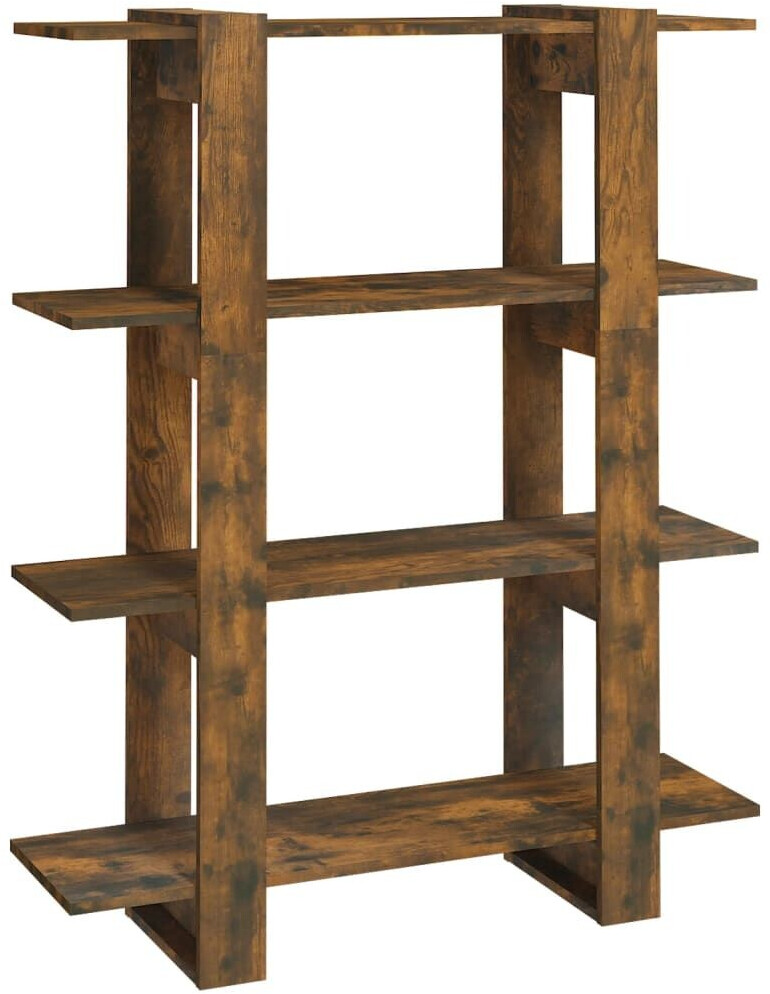 vidaXL Bücherregal/Raumteiler Räuchereiche 100×30×123,5 cm