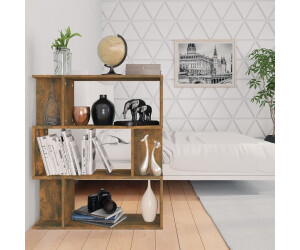 vidaXL Bücherregal/Raumteiler Räuchereiche 80x24x96 cm Holzwerkstoff