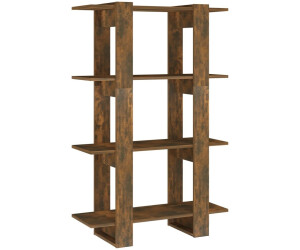 vidaXL Bücherregal/Raumteiler Räuchereiche 80x30x123,5 cm