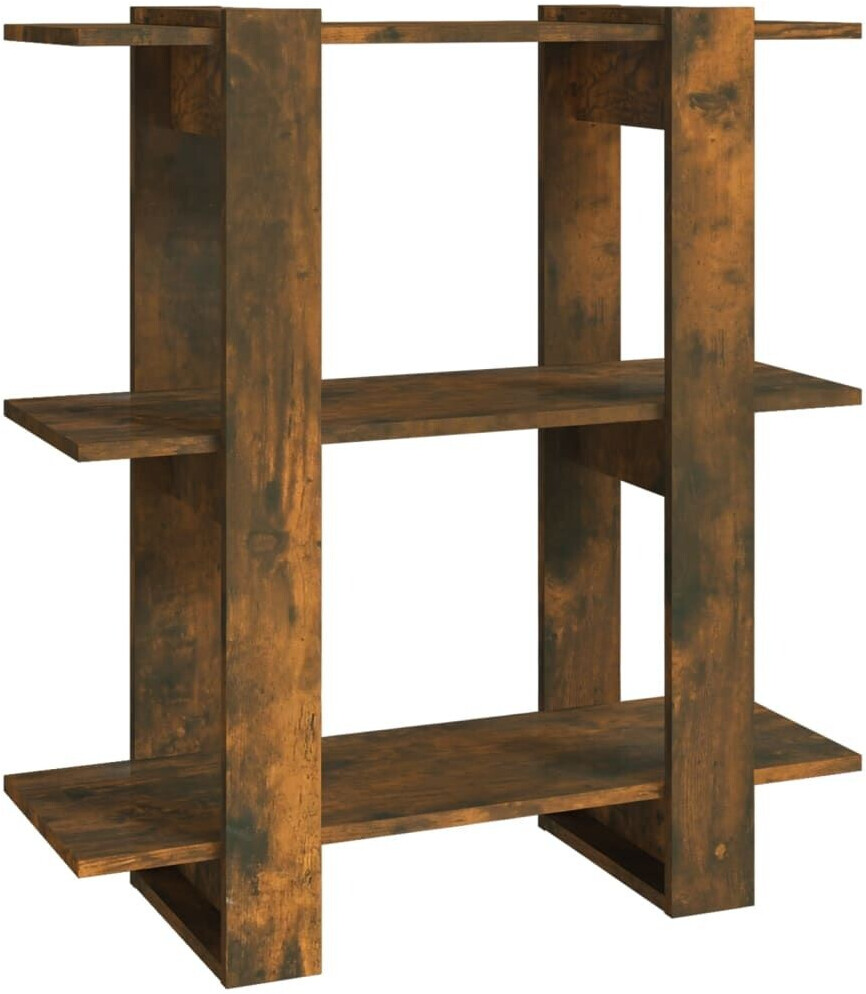 vidaXL Bücherregal/Raumteiler Räuchereiche 80x30x87 cm