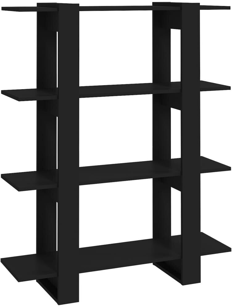 vidaXL Bücherregal/Raumteiler Schwarz 100x30x123,5 cm