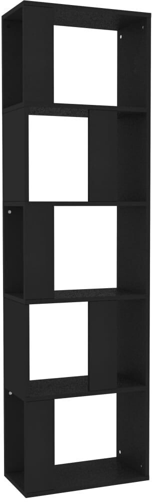 vidaXL Bücherregal/Raumteiler Schwarz 45x24x159 cm Holzwerkstoff