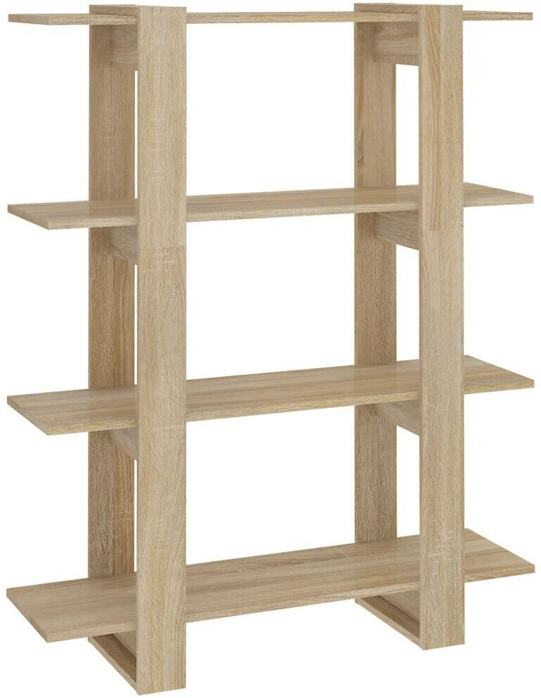 vidaXL Bücherregal/Raumteiler Sonoma-Eiche 100x30x123,5 cm