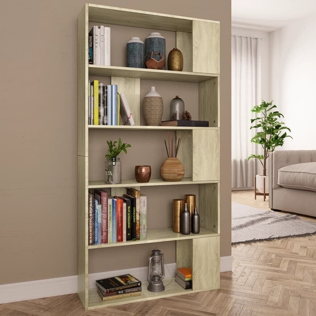 vidaXL Bücherregal/Raumteiler Sonoma-Eiche 80x24x159 cm Holzwerkstoff