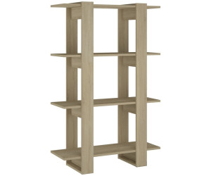 vidaXL Bücherregal/Raumteiler Sonoma-Eiche 80x30x123,5 cm