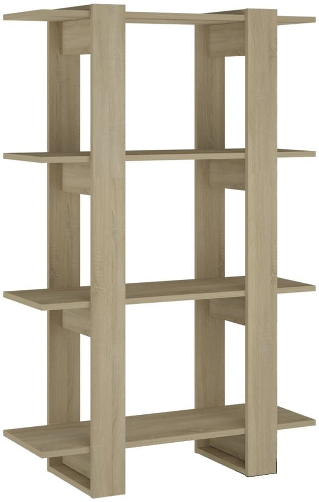 vidaXL Bücherregal/Raumteiler Sonoma-Eiche 80x30x123,5 cm